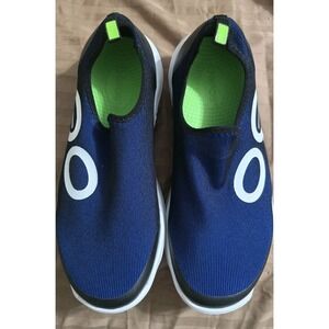 Oofos Oomg Sport Shoes Men's 9M Blue Knit Comfort Recovery Slip On Sneakers